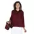 Wine & Black modal Floral Pailsey Woven Design Shawl