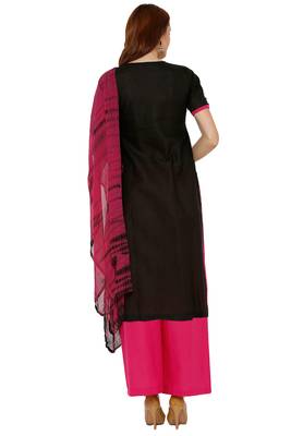 Black Embroidered Cotton Salwar 2