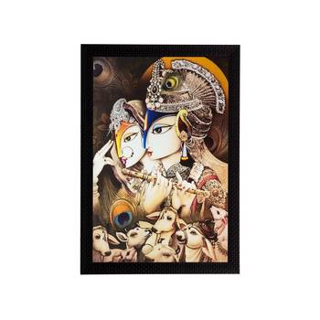 Radha Krishna Matt Textured UV Art Painting 1