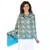 Dark Turquoise wool Embroidered Shawl