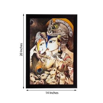 Radha Krishna Matt Textured UV Art Painting 3