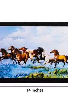 Running Horses & Water Satin Matt Texture UV Art Painting