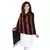 Black & Rust Viscose Rayon Striped Woven Design Shawl