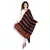 Black & Rust Viscose Rayon Striped Woven Design Shawl