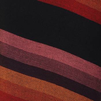 Black & Rust Viscose Rayon Striped Woven Design Shawl 4