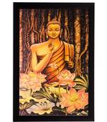 Meditating Buddha Matt Textured UV Art Painting