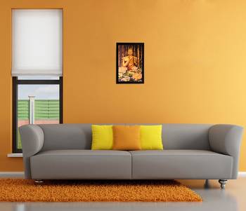 Meditating Buddha Matt Textured UV Art Painting 2