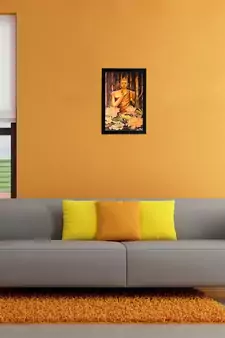 Meditating Buddha Matt Textured UV Art Painting