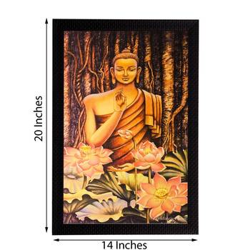 Meditating Buddha Matt Textured UV Art Painting 3