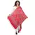 Dark Pink Viscose Rayon  Woven Design Shawl