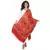 Red Viscose Rayon Woven Design Shawl