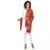 Red Viscose Rayon Woven Design Shawl