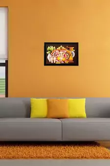 Lord Ganesha Matt Textured UV Art Painting