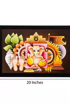 Lord Ganesha Matt Textured UV Art Painting
