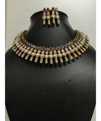 Multicolor kundan necklace sets 1