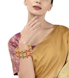 Multicolor Stone Bangles Set Of 2