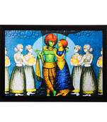 Radha Krishna Matt Textured UV Art Painting
