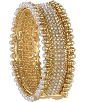 Gold Plated copper base Pearl bangles 3
