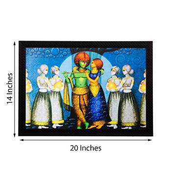 Radha Krishna Matt Textured UV Art Painting 3