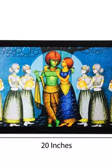 Radha Krishna Matt Textured UV Art Painting