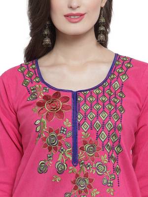 Fuschia Khadi Plazzao Suit Set 5