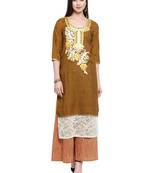 Mustard Khadi Plazzao Suit Set