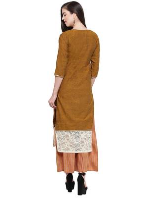 Mustard Khadi Plazzao Suit Set 4