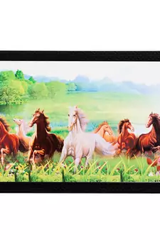 Hurses Running In Jungle Satin Matt Texture UV Art Painting