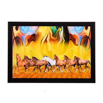 Running Horses Abstract Satin Matt Texture UV Art Painting 1
