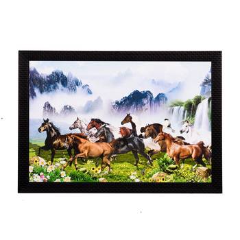 Waterfall & Horses Satin Matt Texture UV Art Painting 1