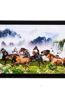 Waterfall & Horses Satin Matt Texture UV Art Painting