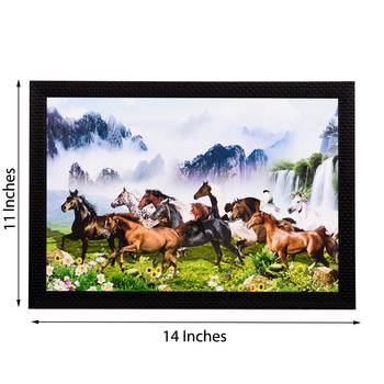 Waterfall & Horses Satin Matt Texture UV Art Painting 2