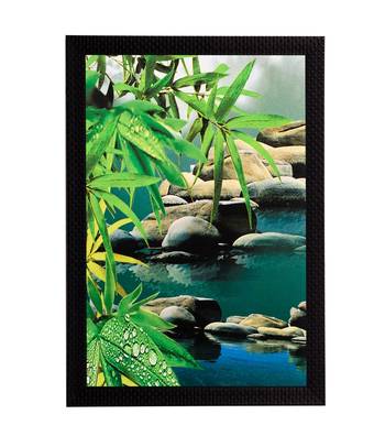 Scenic Leaves View Satin Matt Texture UV Art Painting 1