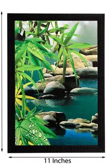 Scenic Leaves View Satin Matt Texture UV Art Painting