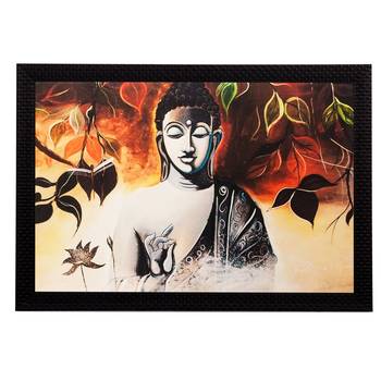 Meditating Buddha Matt Textured UV Art Painting 1