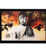 Meditating Buddha Matt Textured UV Art Painting