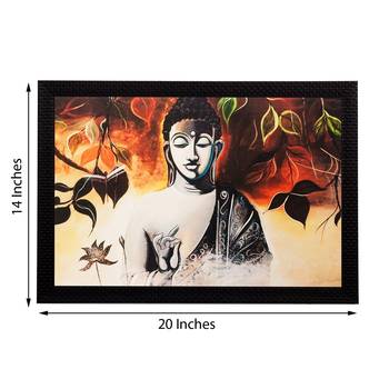Meditating Buddha Matt Textured UV Art Painting 3