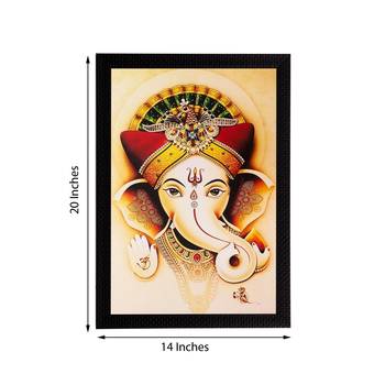Spiritual Lord Ganesha Matt Textured UV Art Painting 3