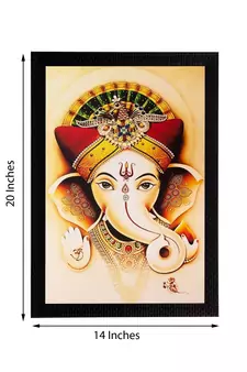 Spiritual Lord Ganesha Matt Textured UV Art Painting