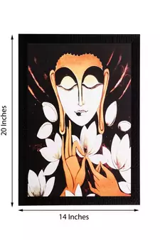 Lord Buddha Matt Textured UV Art Painting