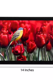 Bird Resting On Flower Satin Matt Texture UV Art Painting