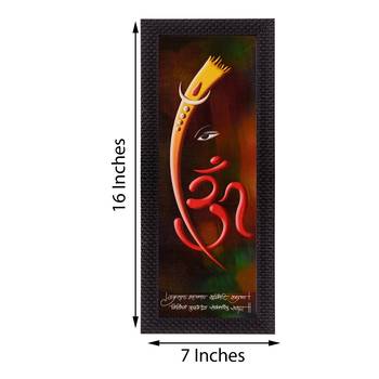 Lord Ganesha and Om Matt Texture UV Art Painting 4
