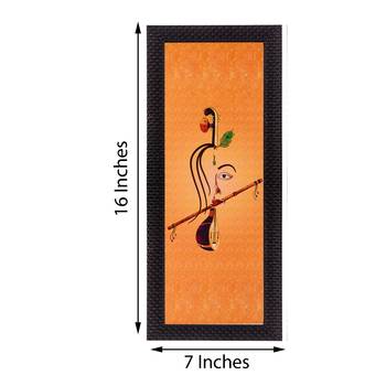 Krishna playing Flute Matt Texture UV Art Painting 3