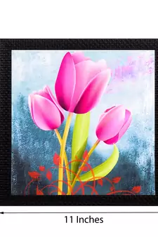 Pink Lilly Satin Matt Texture UV Art Painting