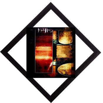 Yellow & Orange Abstract Satin Matt Texture UV Art Painting 1