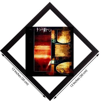 Yellow & Orange Abstract Satin Matt Texture UV Art Painting 3