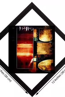 Yellow & Orange Abstract Satin Matt Texture UV Art Painting