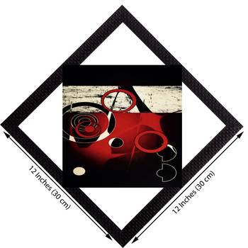 Red & white Abstract Satin Matt Texture UV Art Painting 3