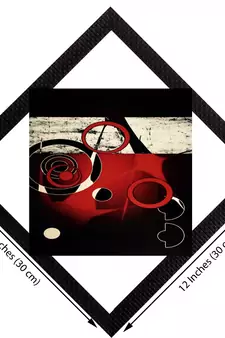 Red & white Abstract Satin Matt Texture UV Art Painting