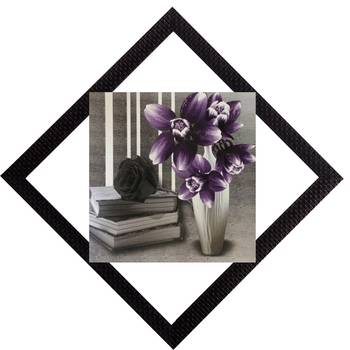 Vase & Books Satin Matt Texture UV Art Painting 1